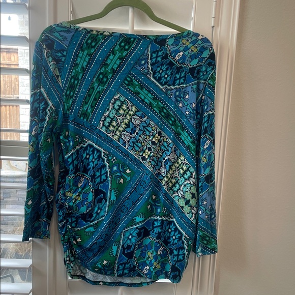 Ruby Rd. Multicolor Geometric Women's Blouse - Picture 4 of 5